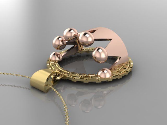Crown Pendant 3D print model_6