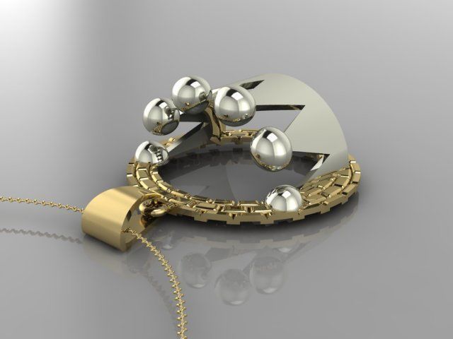 Crown Pendant 3D print model_5