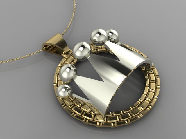 Crown Pendant 3D print model_4