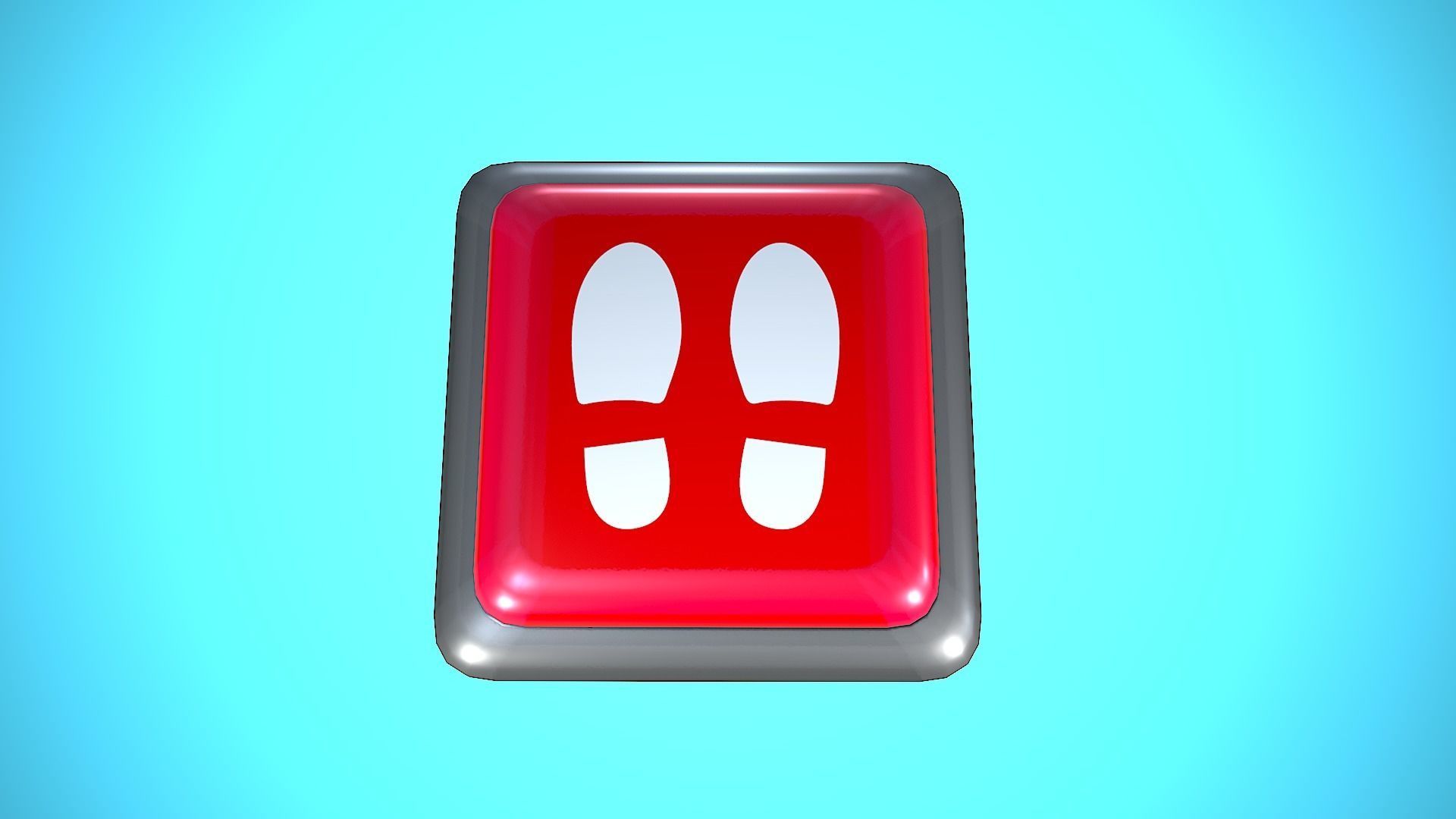 PRESSURE PLATE CARTOON STYLIZED Low-poly 3D model_7