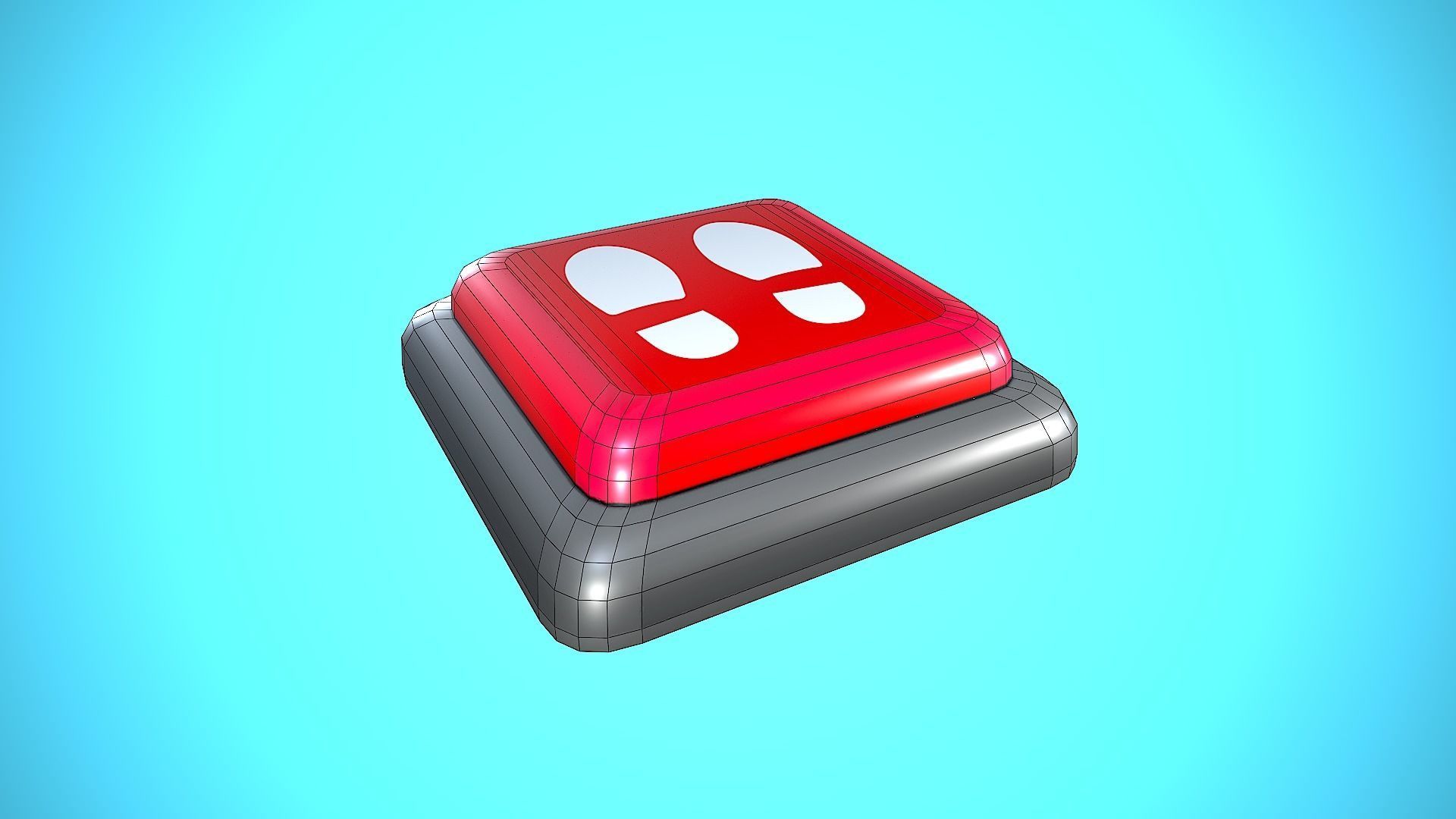 PRESSURE PLATE CARTOON STYLIZED Low-poly 3D model_6