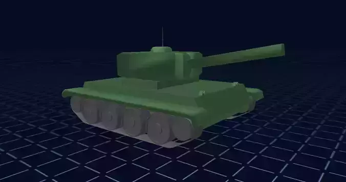 Militant Verdant Dominator - 3D Model of a Green Tank