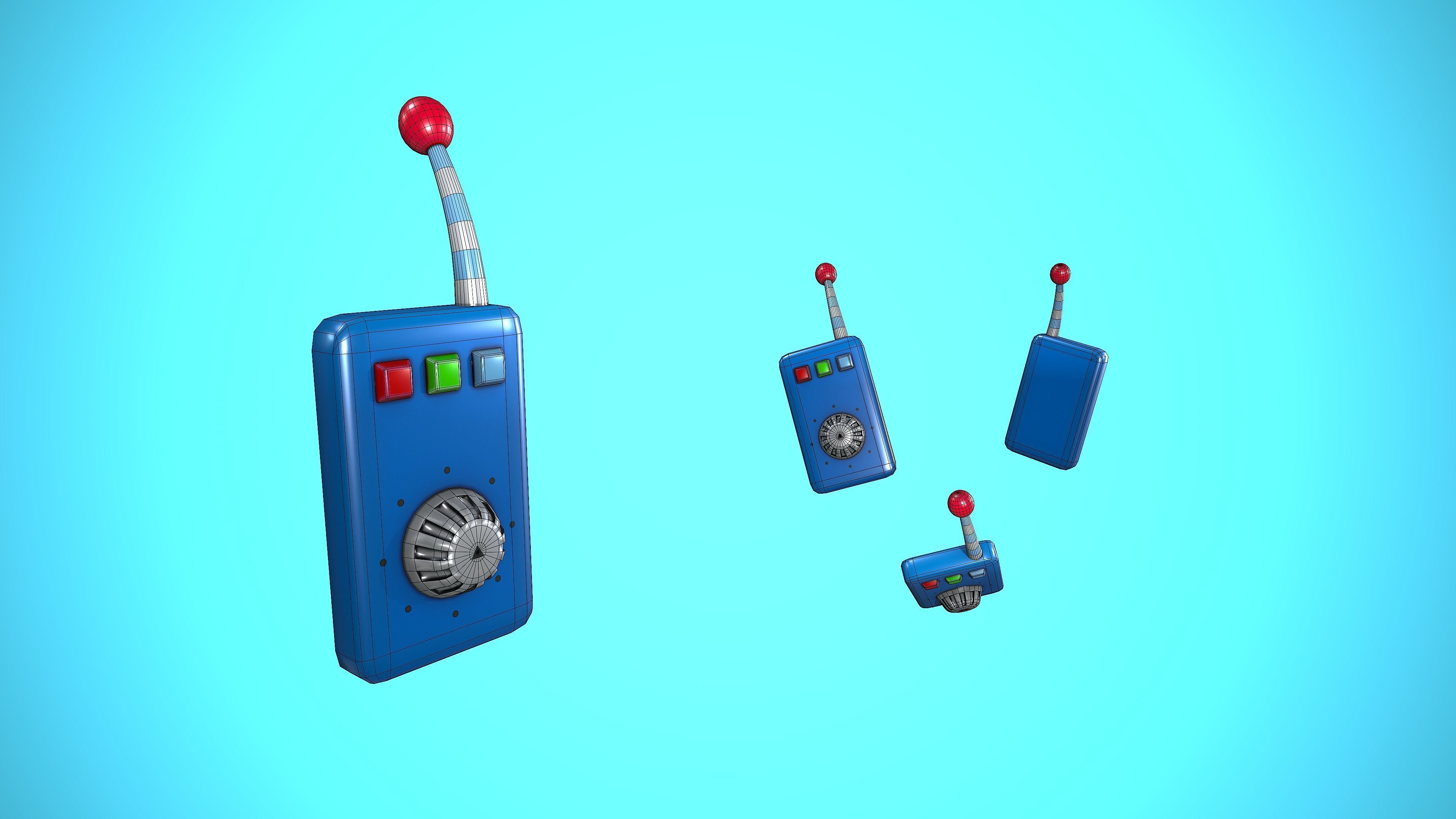 3D model REMOTE CONTROL ROTATION BUTTON CARTOON STYLIZED VR / AR / low ...