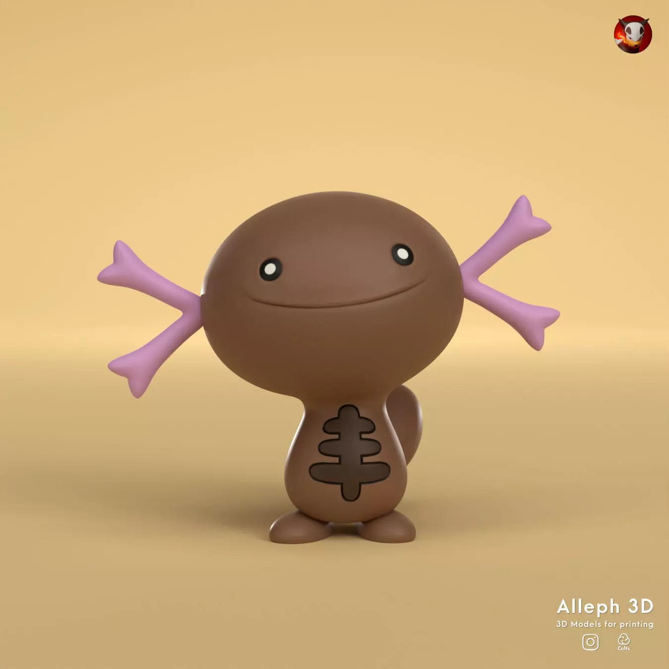 Pokemon paldean wooper 3D print model_0