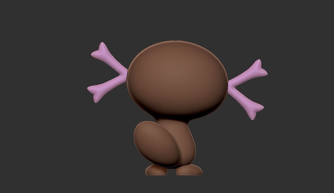 Pokemon paldean wooper 3D print model_7