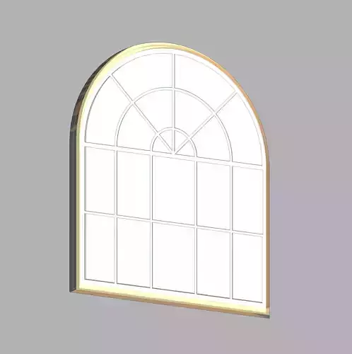 Arched window with Sunray transum