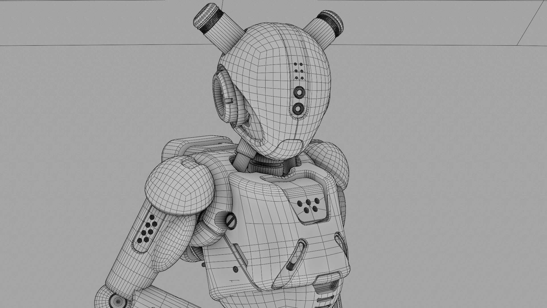 ANDROID XENON-B   RIGGED 3D model_40