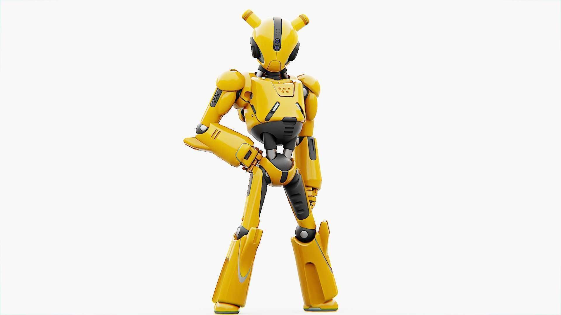 ANDROID XENON-B   RIGGED 3D model_4