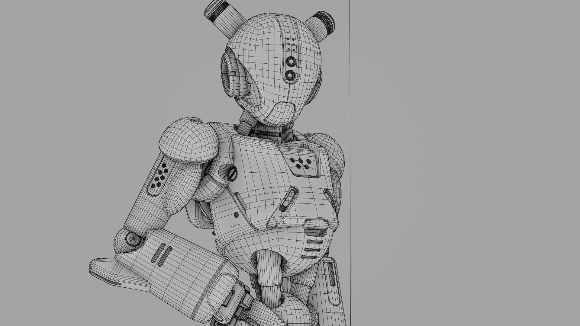 ANDROID XENON-B   RIGGED 3D model_37