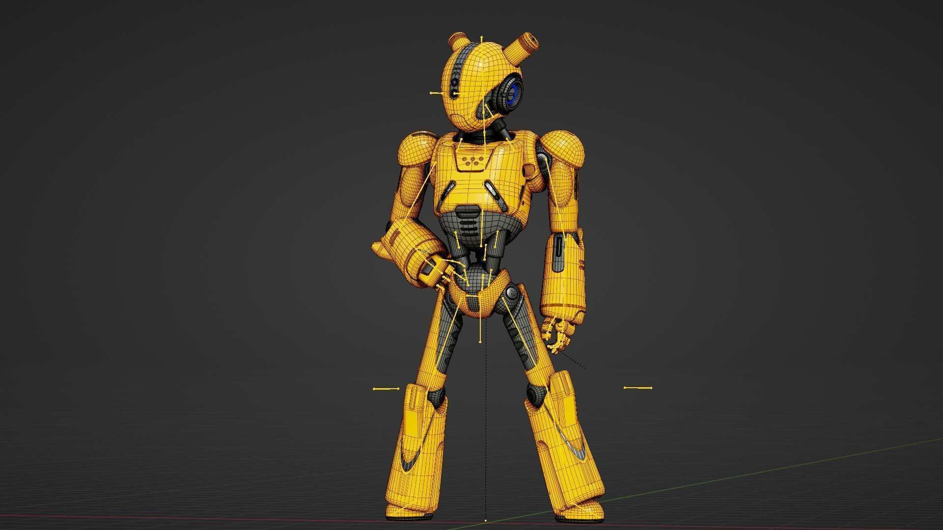 ANDROID XENON-B   RIGGED 3D model_35