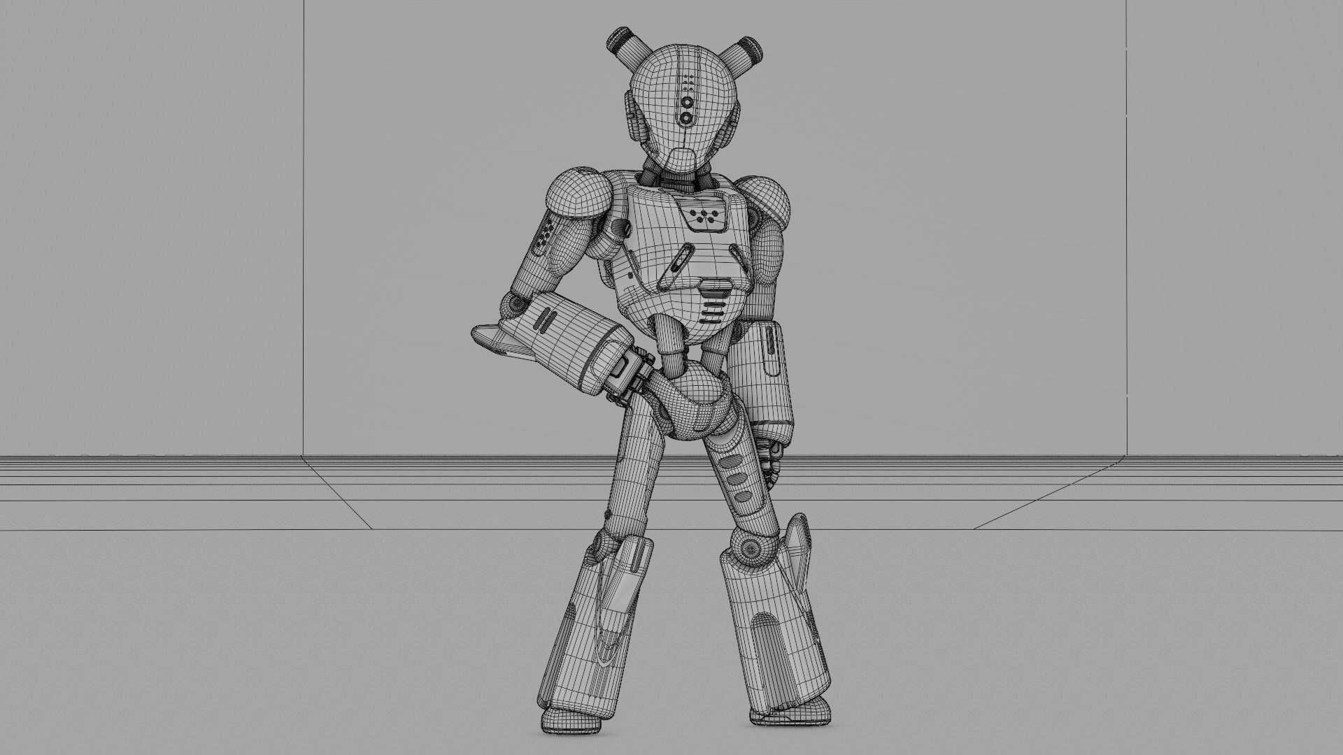 ANDROID XENON-B   RIGGED 3D model_38