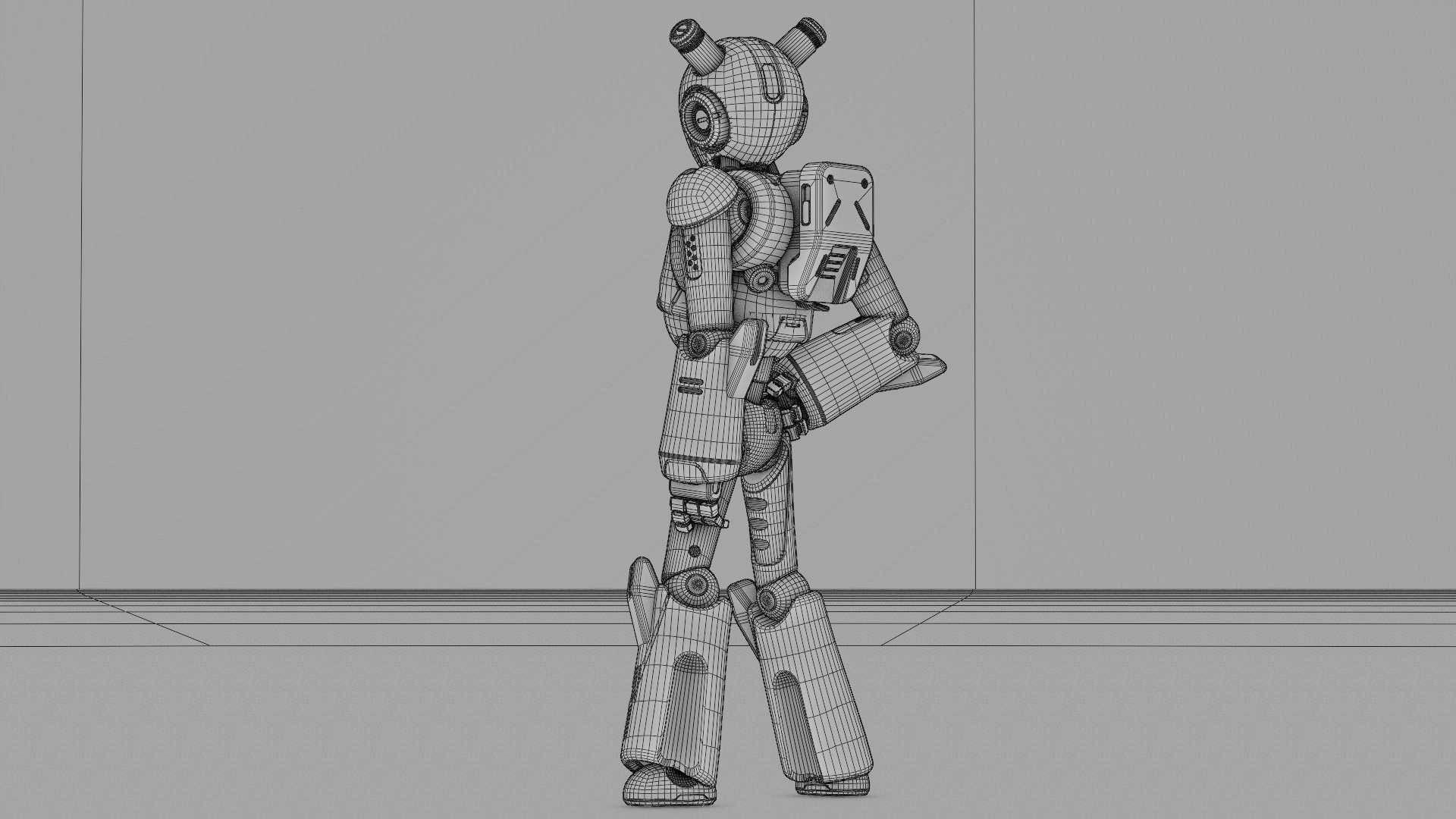 ANDROID XENON-B   RIGGED 3D model_39