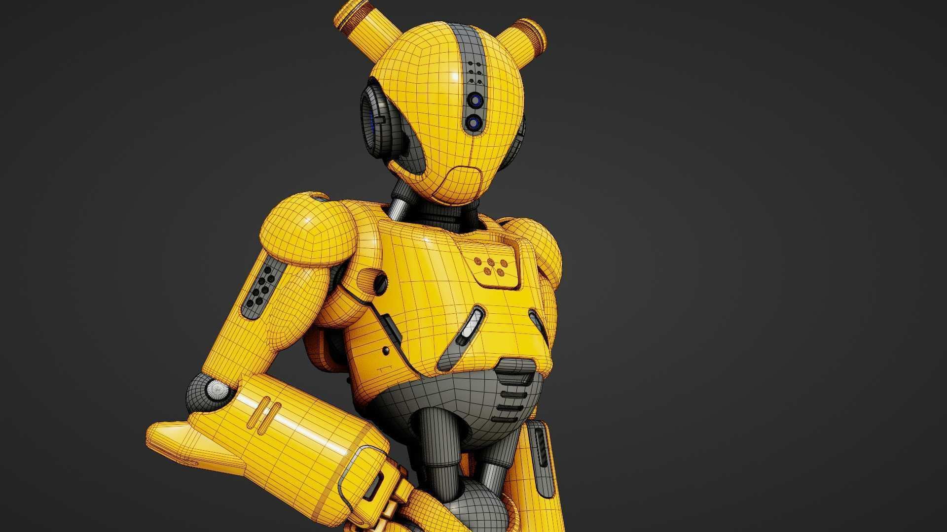 ANDROID XENON-B   RIGGED 3D model_36