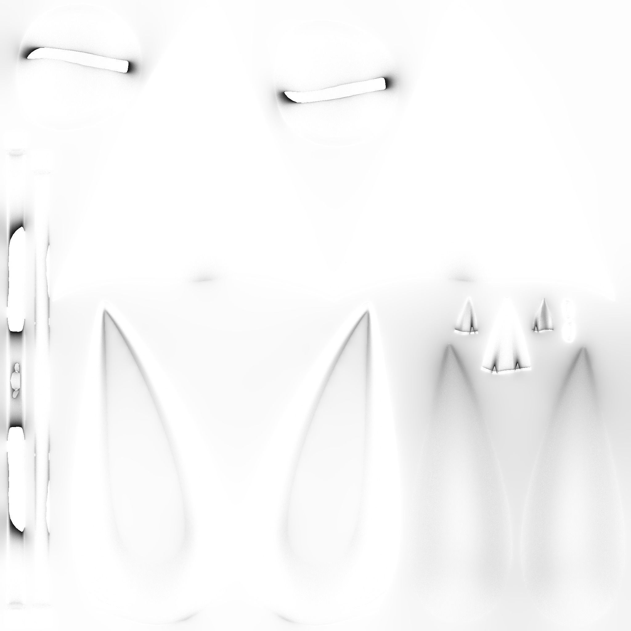 Furry Ears Tiara E05 Brown - Headband Character Design Low-poly 3D model_16