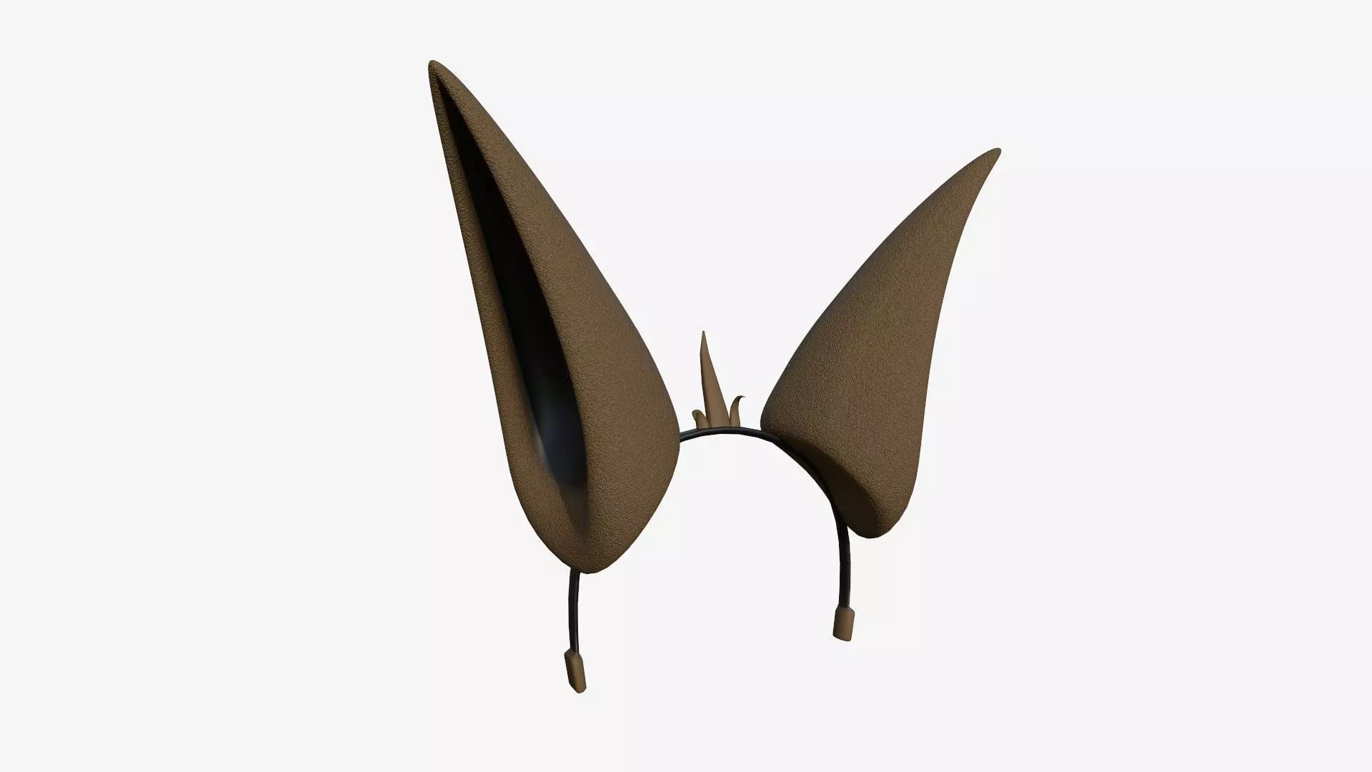 Furry Ears Tiara E05 Brown - Headband Character Design Low-poly 3D model_0