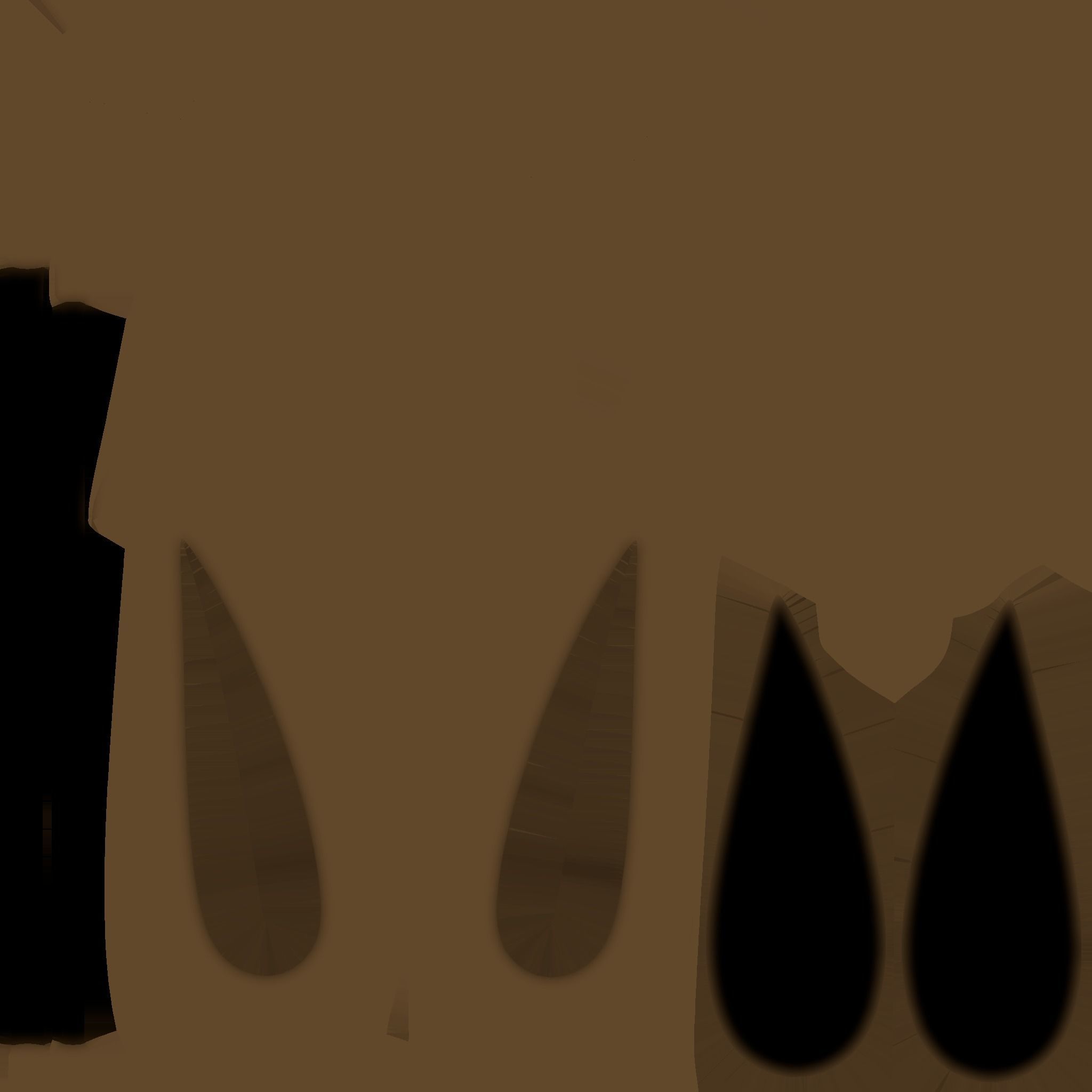 Furry Ears Tiara E05 Brown - Headband Character Design Low-poly 3D model_17