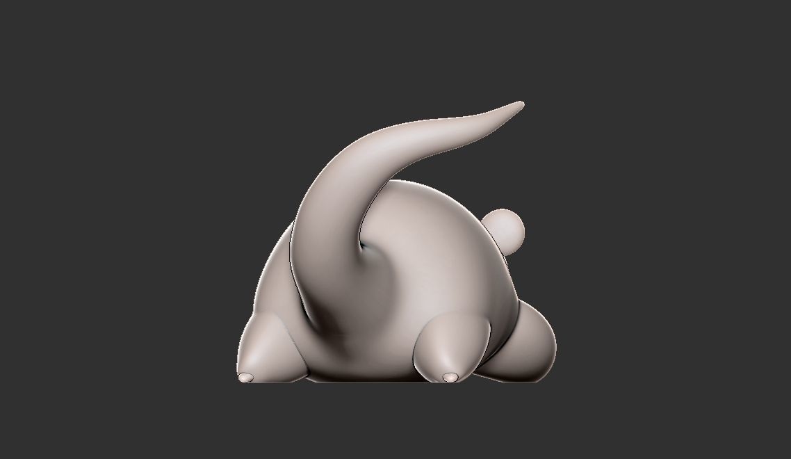 Pokemon slowpoke 3D print model_1