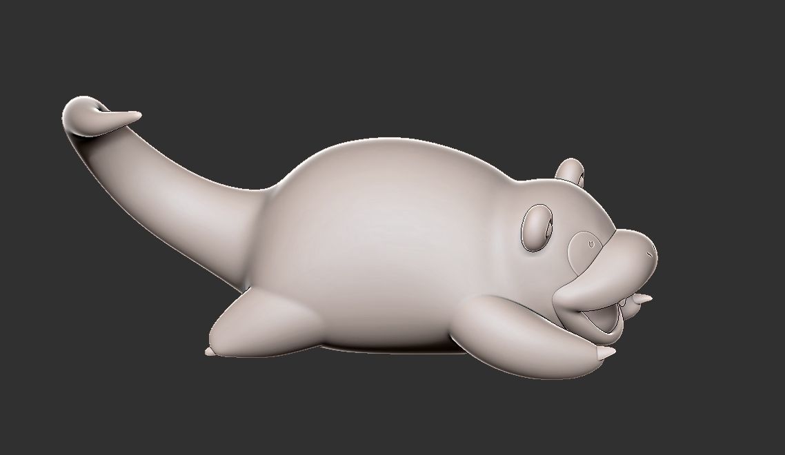 Pokemon slowpoke 3D print model_7