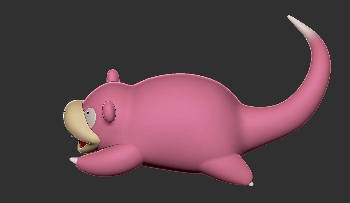 Pokemon slowpoke 3D print model_2