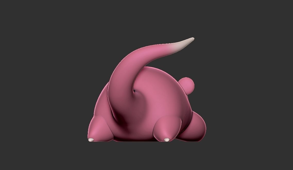 Pokemon slowpoke 3D print model_9