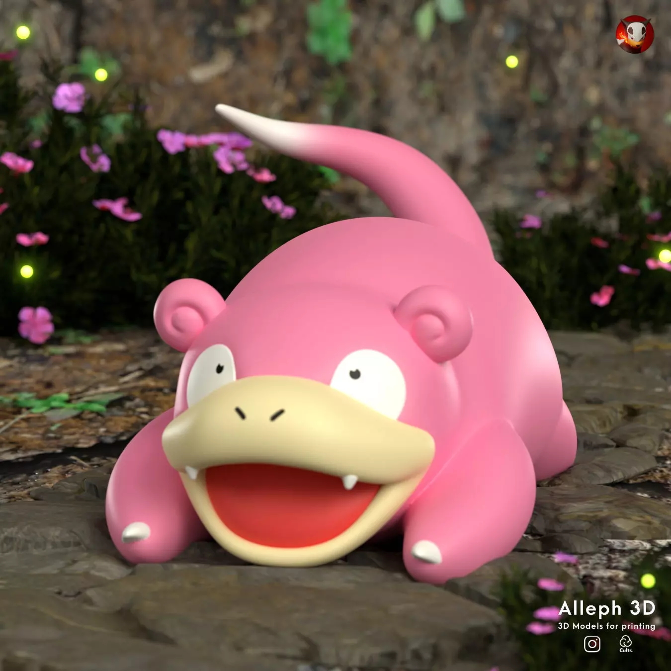 Pokemon slowpoke 3D print model_0