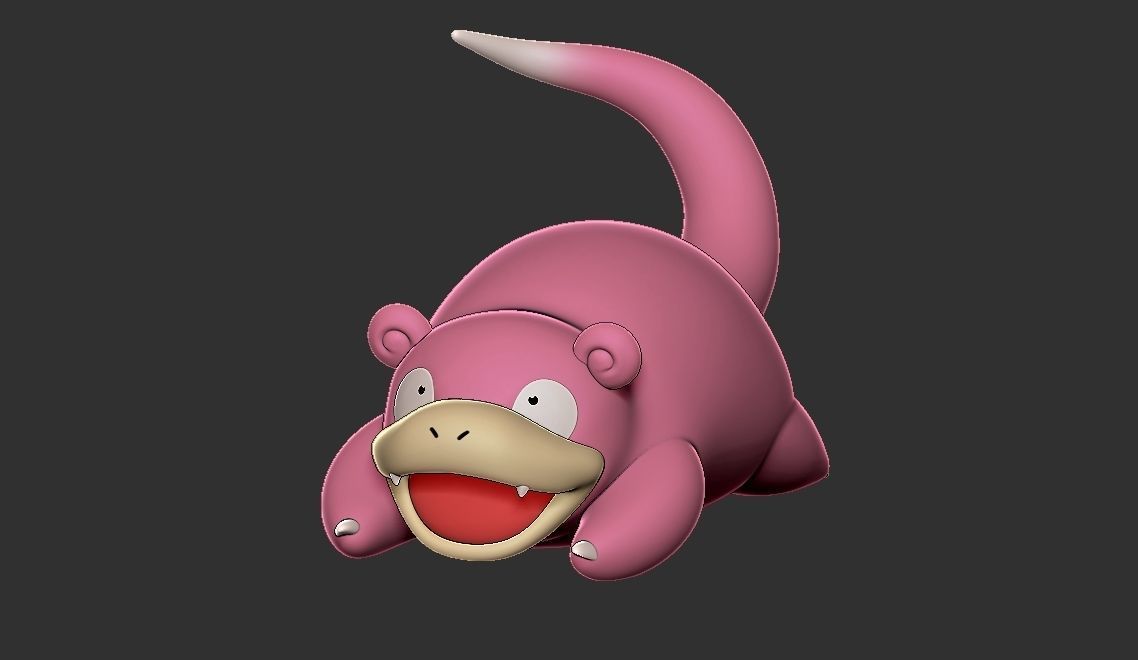 Pokemon slowpoke 3D print model_5