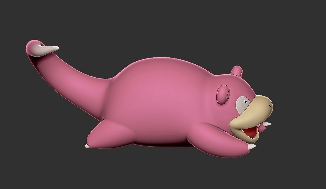 Pokemon slowpoke 3D print model_10