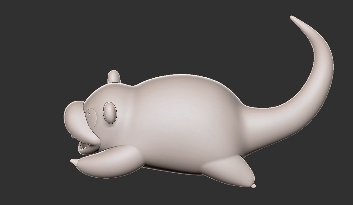 Pokemon slowpoke 3D print model_3