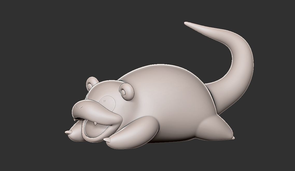 Pokemon slowpoke 3D print model_8