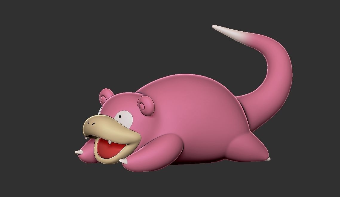 Pokemon slowpoke 3D print model_4