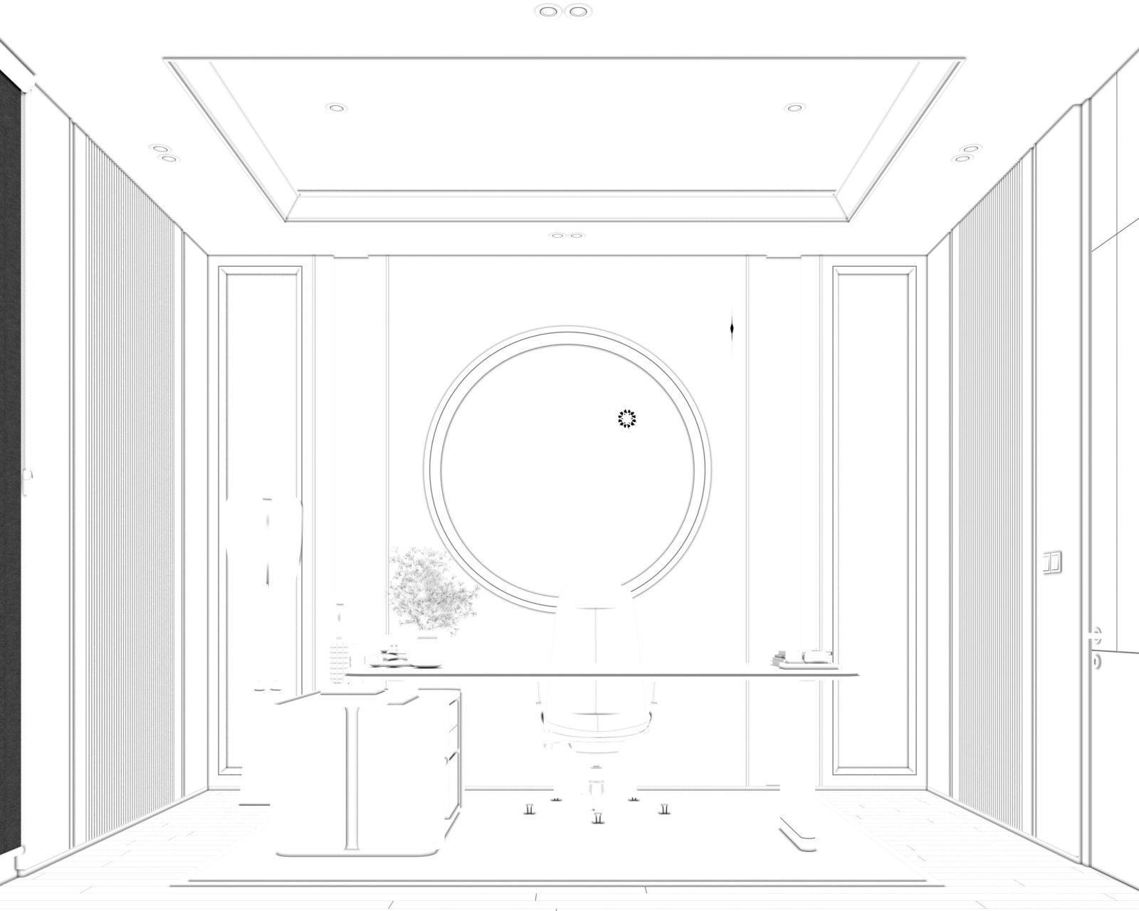 Design Home Interior Office Room Kiyomi 3D model_4
