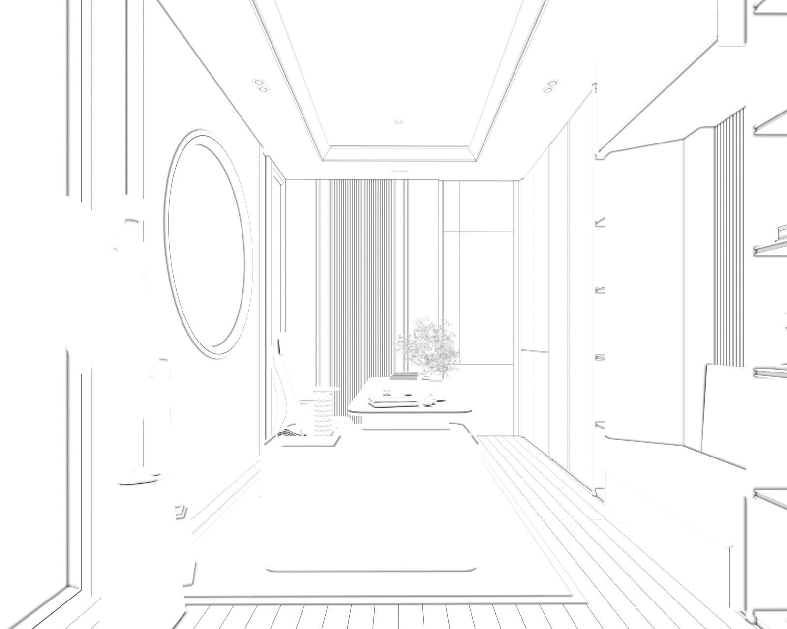 Design Home Interior Office Room Kiyomi 3D model_6
