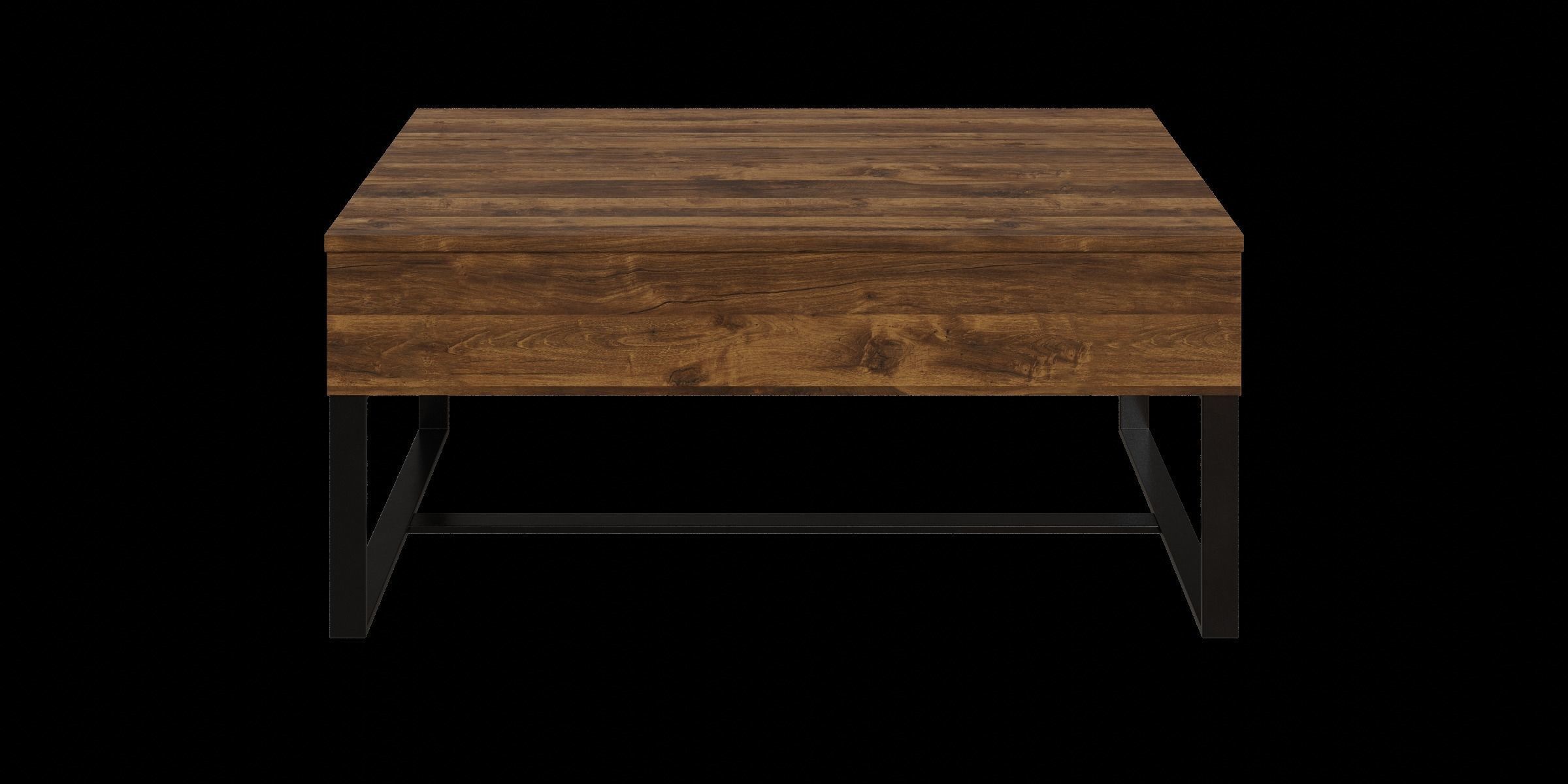 Dark Oak Lift Up Coffee Table Low-poly 3D model_9