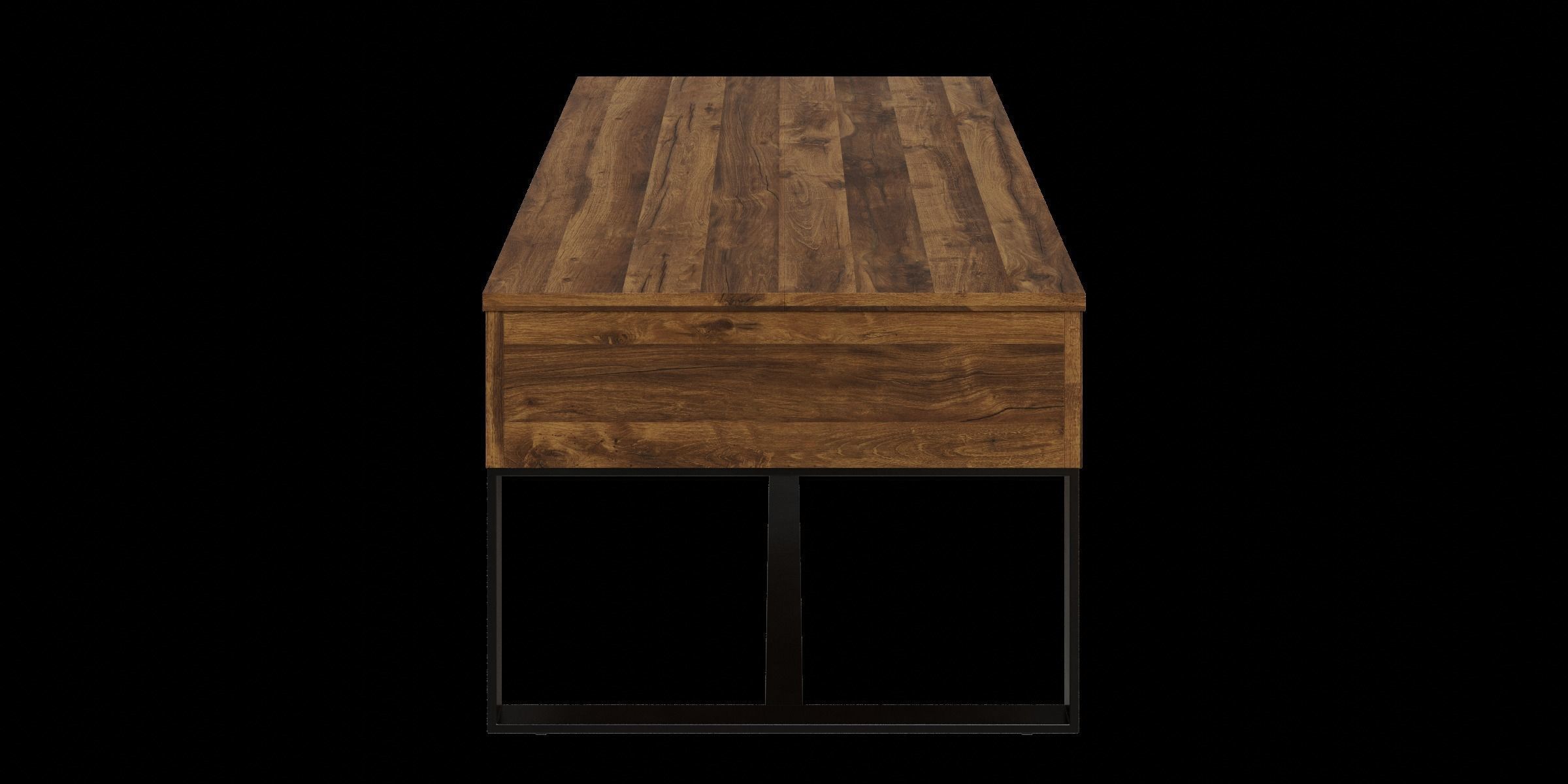 Dark Oak Lift Up Coffee Table Low-poly 3D model_10
