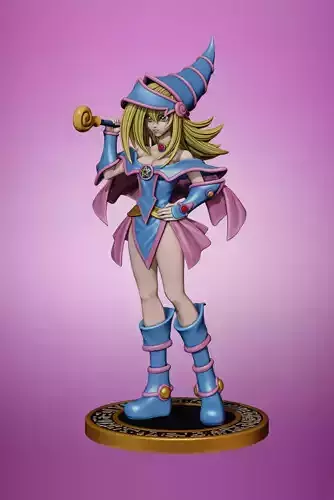 dark magician girl figure - yugioh 3D print model