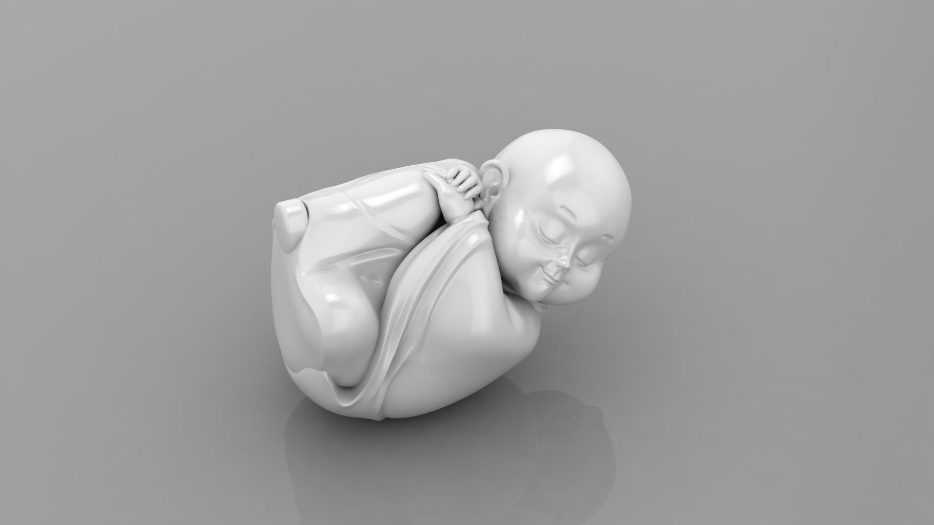 Baby Budha B16 3D print model_1