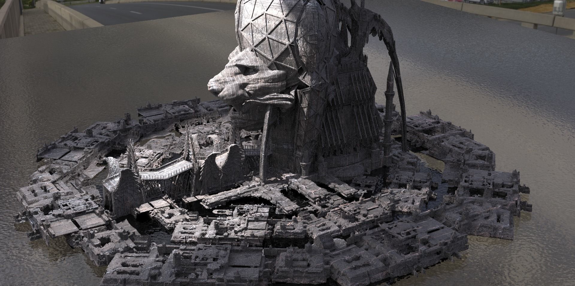Jaguar Tribal advanced City structures  3D model_1