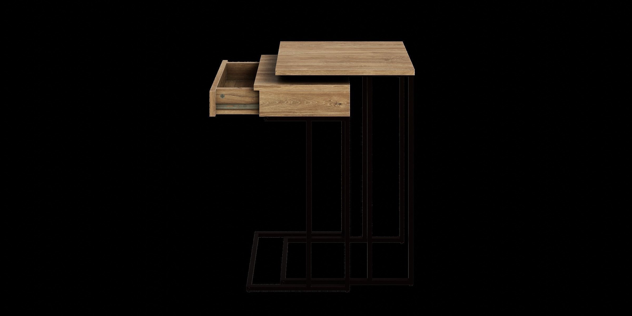 Oak Effect Nest Of Storage Tables Low-poly 3D model_12