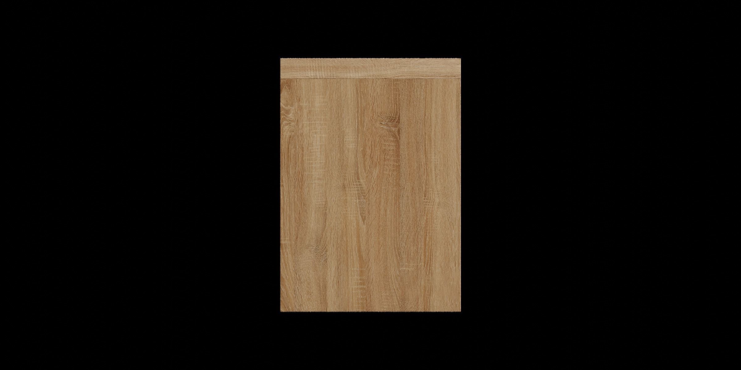 Set Of 3 Rectangle Oak Effect Tables Low-poly 3D model_6