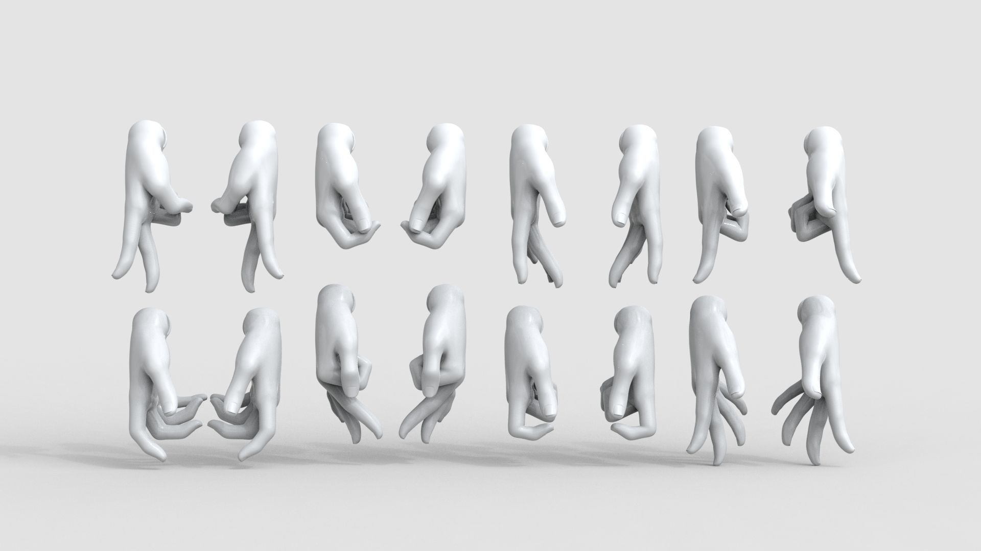 BJD doll ball joint doll Cullen hand 3D print model_2