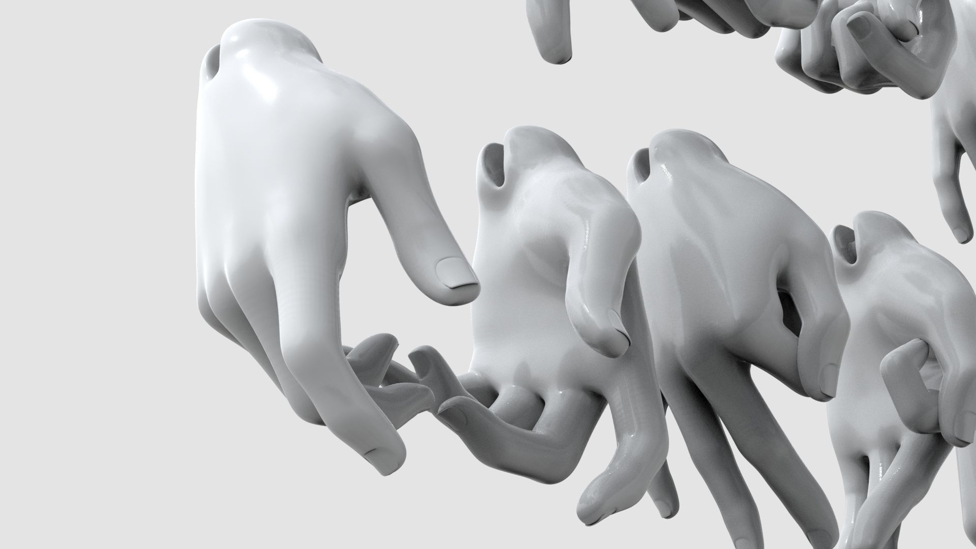 BJD doll ball joint doll Cullen hand 3D print model_5