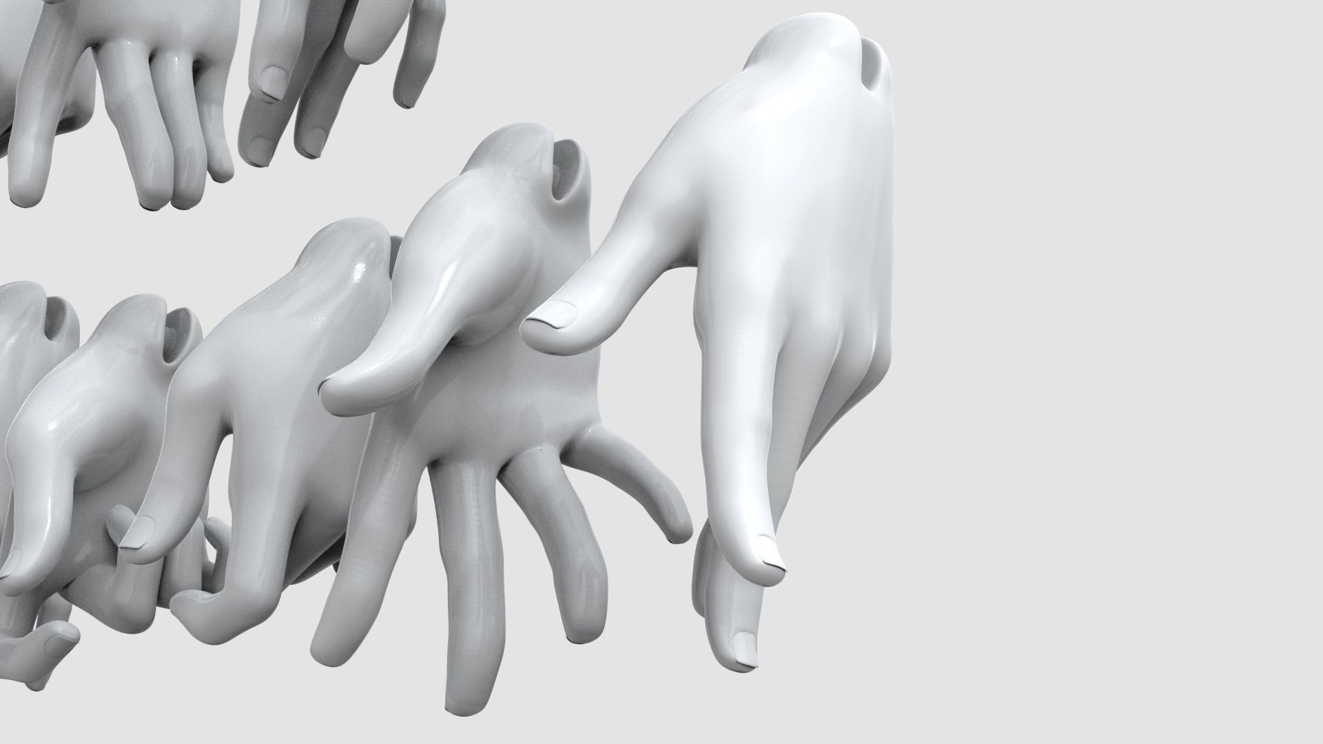 BJD doll ball joint doll Cullen hand 3D print model_7