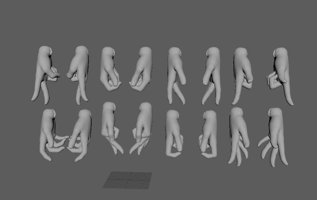 BJD doll ball joint doll Cullen hand 3D print model_14