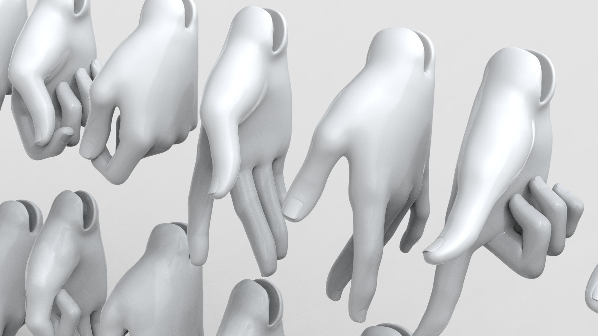 BJD doll ball joint doll Cullen hand 3D print model_8