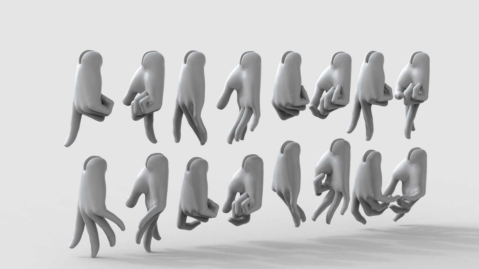 BJD doll ball joint doll Cullen hand 3D print model_3