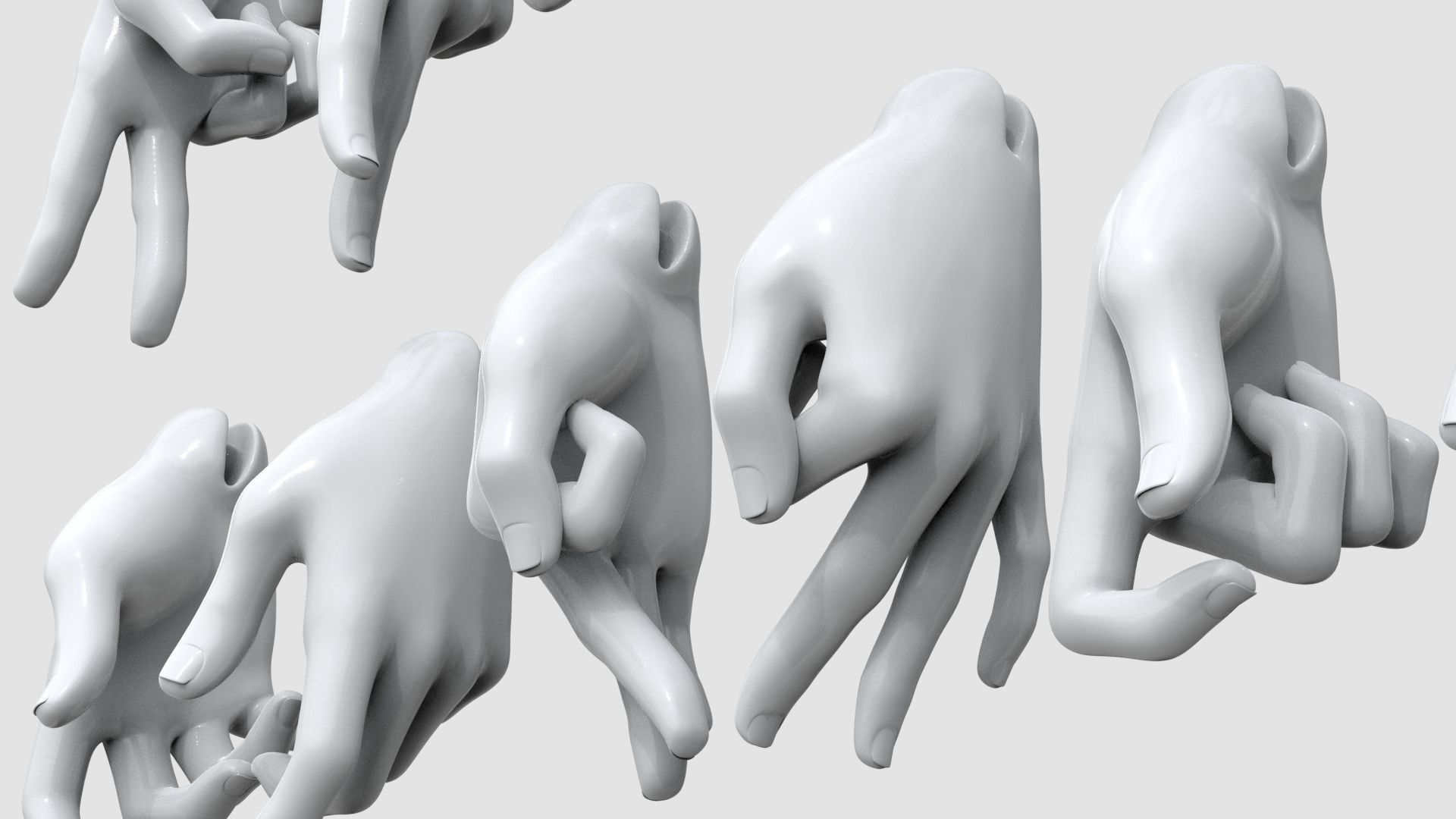 BJD doll ball joint doll Cullen hand 3D print model_6