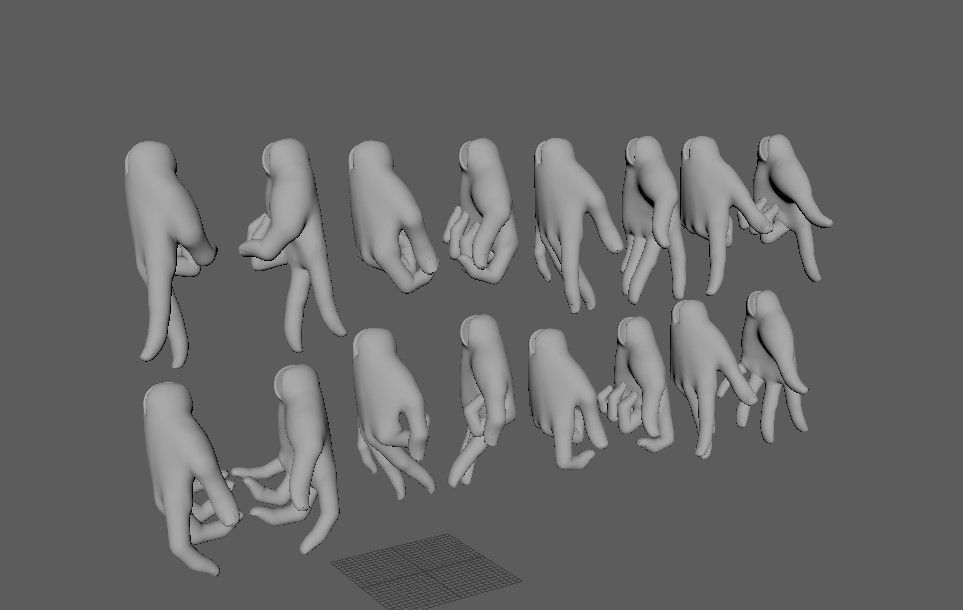 BJD doll ball joint doll Cullen hand 3D print model_12