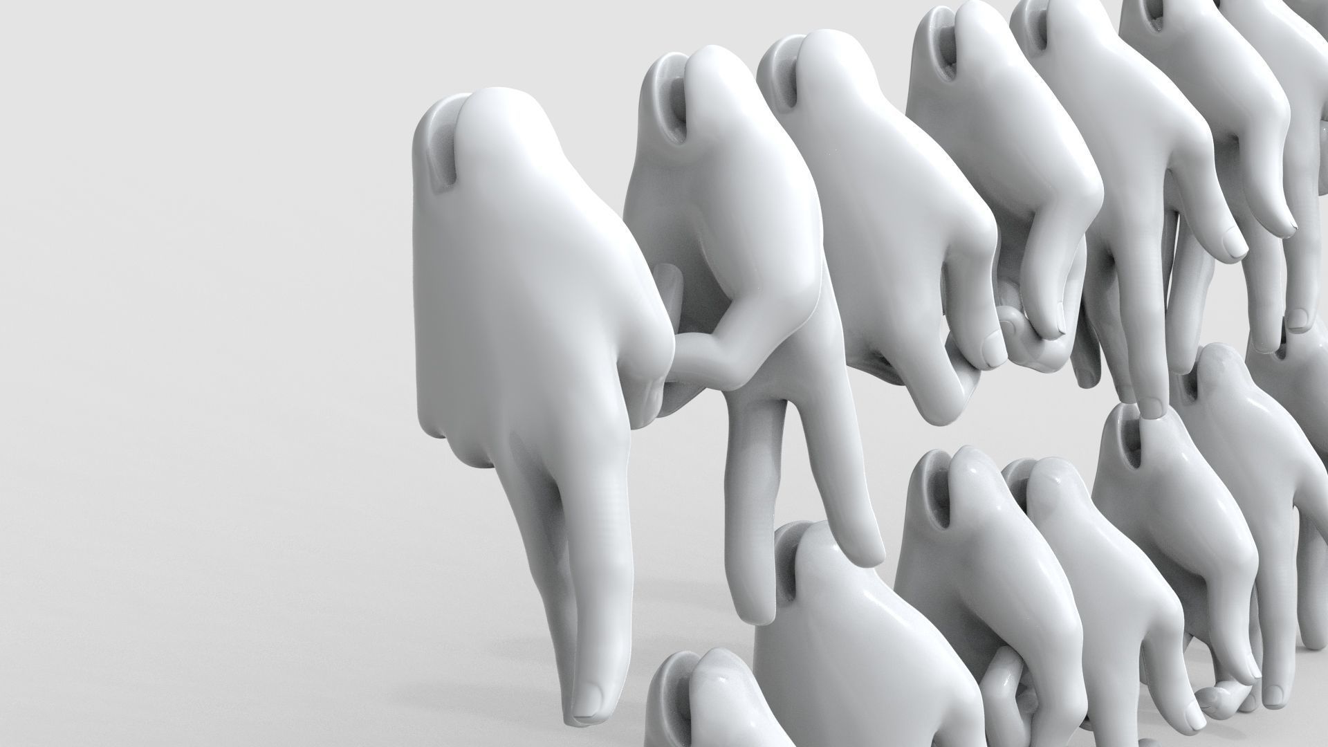 BJD doll ball joint doll Cullen hand 3D print model_4