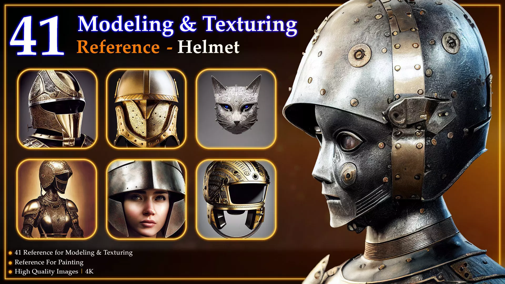 41 Texturing and Modeling Reference - Helmet 3D model_0