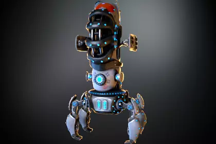 Sci-fi drone 02 Low-poly 3D model_0